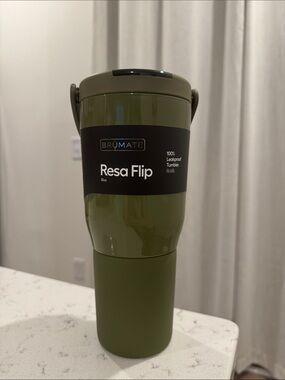 NWT Brumate Resa Flip Olive Green Travel Tumbler